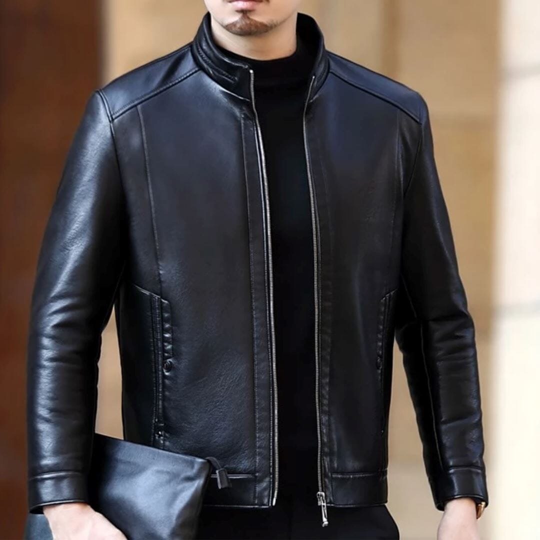 Jaqueta de Couro Masculina Leather