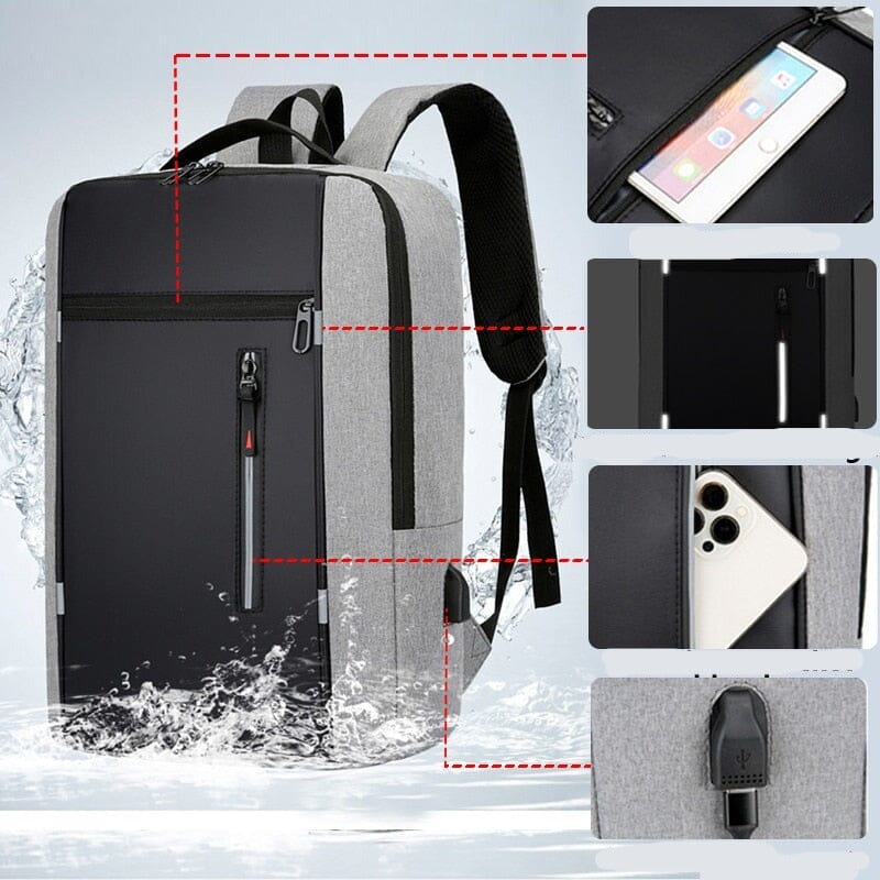 Mochila Executiva Improve - Notebook 15`, Impermeável e Porta USB