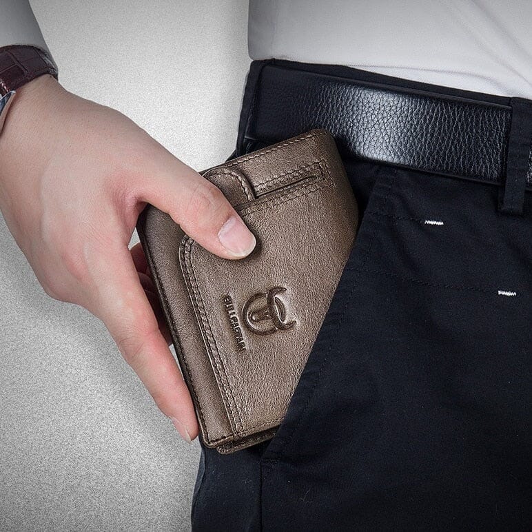 Carteira Masculina de Couro Kalel