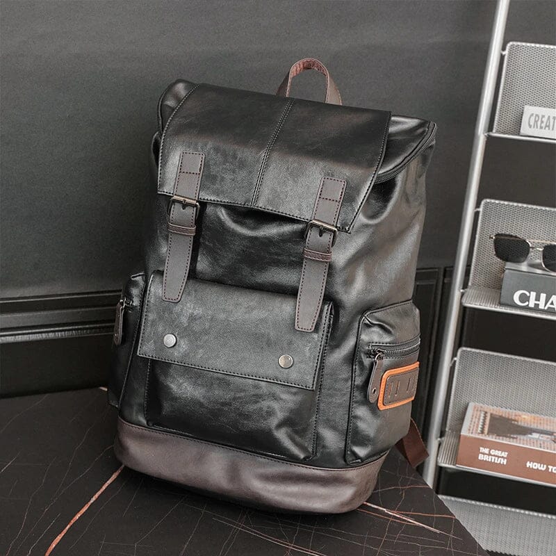 Mochila de Couro Masculina Brainly