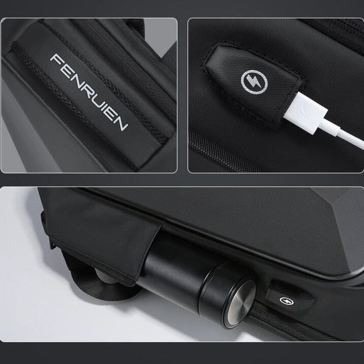 Mochila Executiva Fenruen - Notebook 14`, Expansível, Impermeável e Porta USB