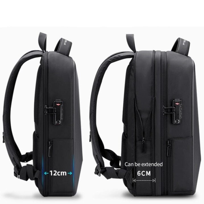 Mochila Executiva Fenruen - Notebook 14`, Expansível, Impermeável e Porta USB