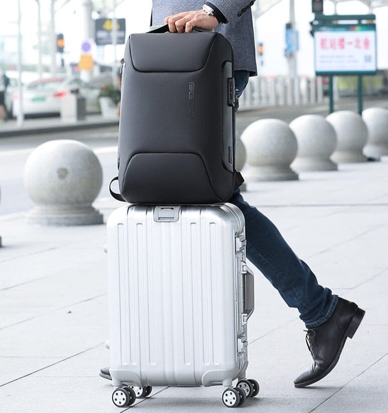 Mochila Executiva Luxxy - Notebook 15`, Impermeável, Porta USB e Trava TSA