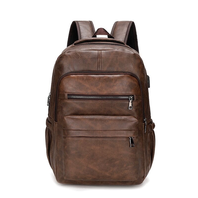 Mochila de Couro Masculina Logan