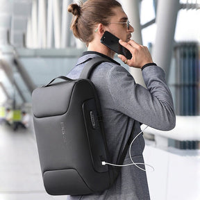 Mochila Executiva Luxxy - Notebook 15`, Impermeável, Porta USB e Trava TSA