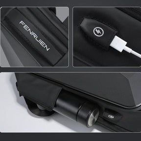 Mochila Executiva Fenruen - Notebook 14`, Expansível, Impermeável e Porta USB